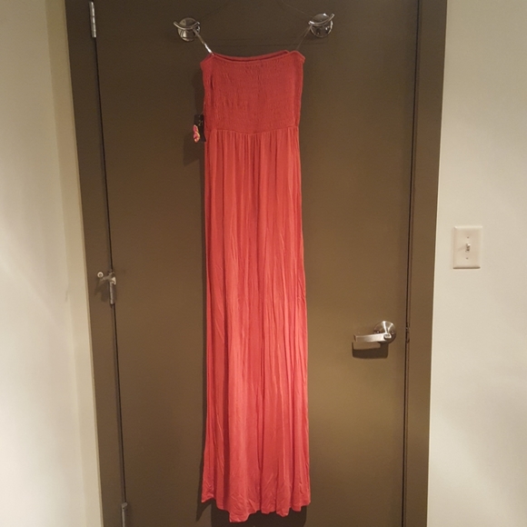 NWT F21 Smock Empire Waist Strapless Maxi … - Picture 2 of 2